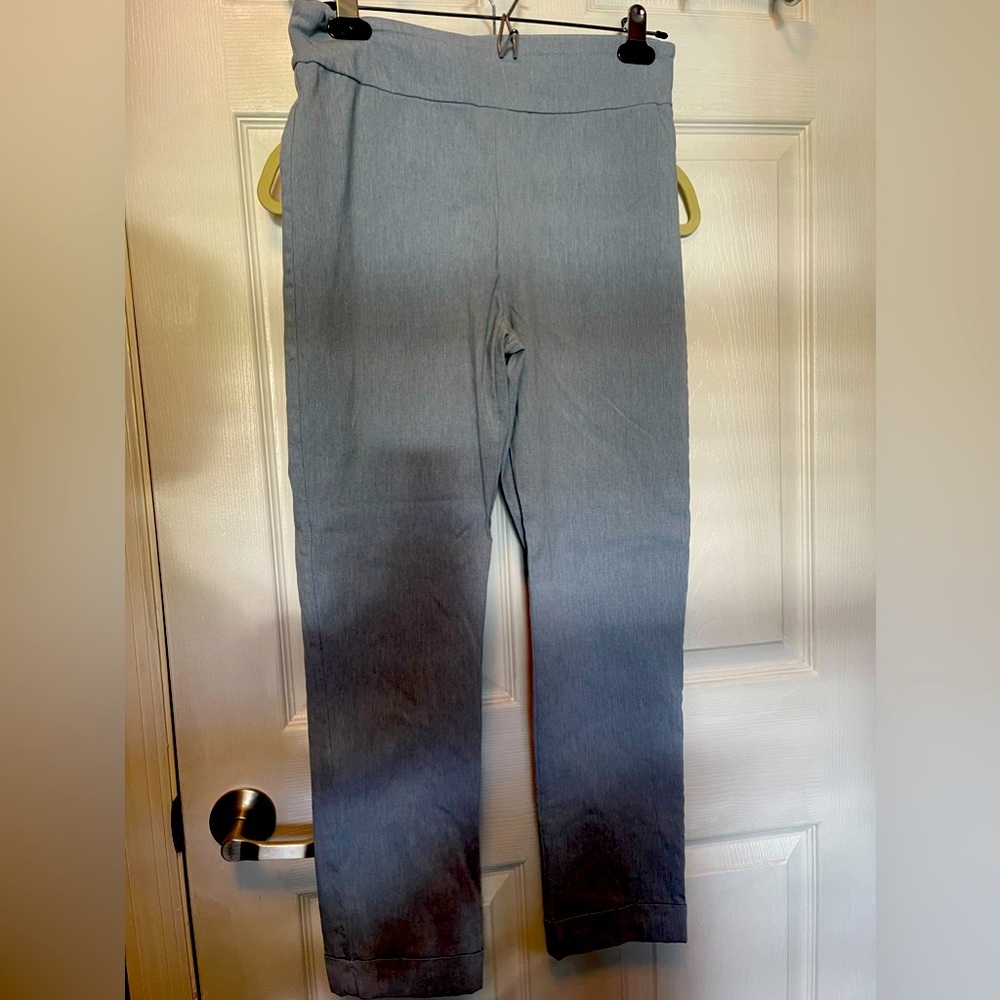 Light blue pull on ankle pants